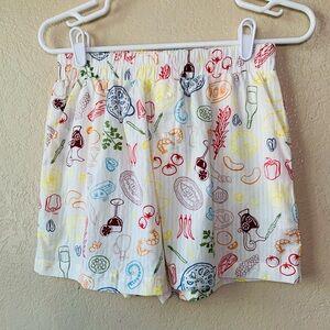 Happily Grey Novelty Food Print Boxer Sleep Shorts Size S NWT